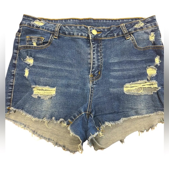 Distressed Denim Shorts, Size XXL - Picture 1 of 3